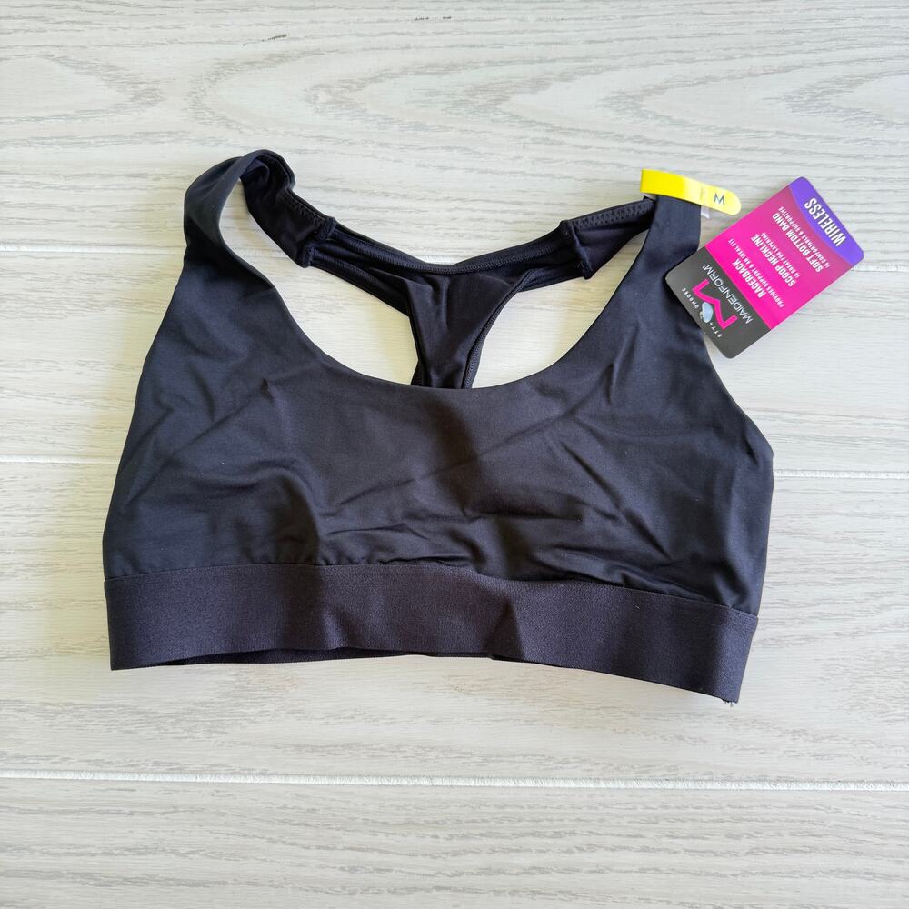 Maidenform Racerback Sports Bra - Black, Medium
